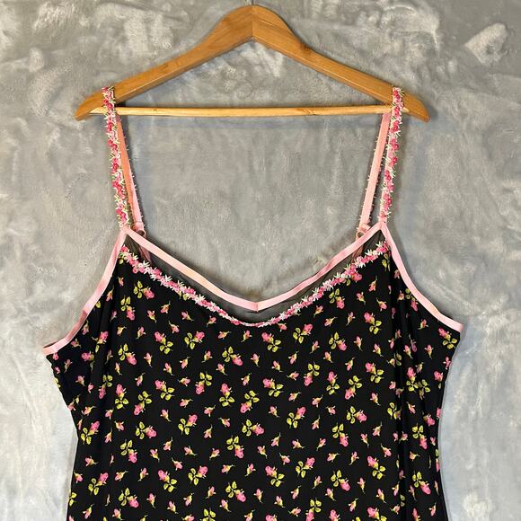 Betsey Johnson X Forever21 Y2K Floral Slip Dress 3X Feminine Lace Party Cocktail - Picture 7 of 14